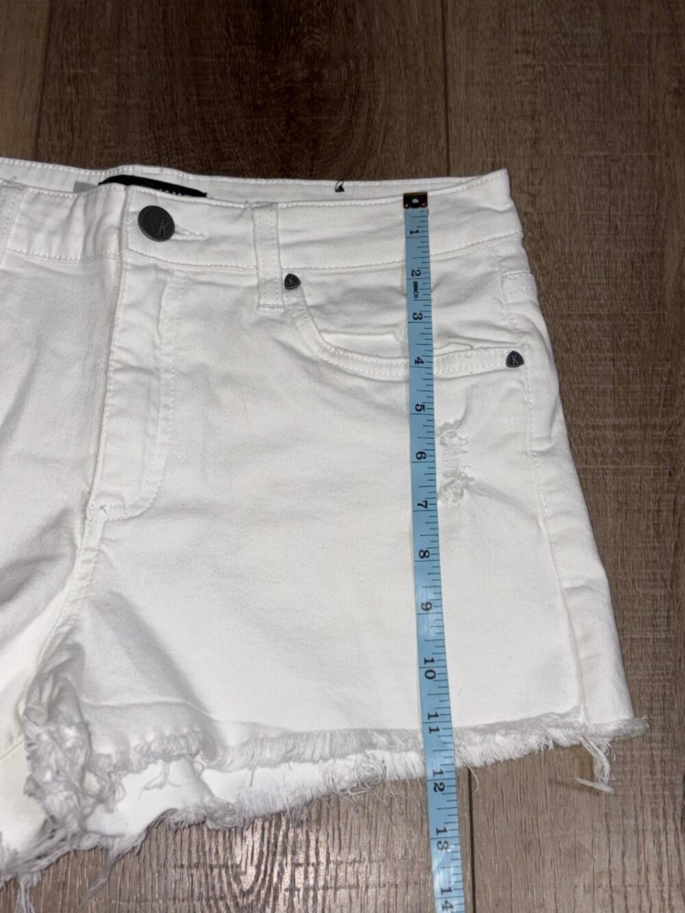 Kut From the Kloth Jane High Rise Jean Shorts Size 6 White - Picture 11 of 12